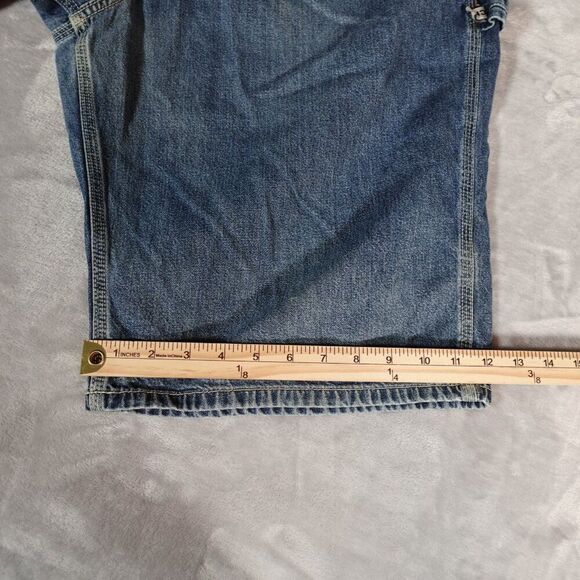 Vintage Calvin Klein Carpenter Denim Shorts Mens 38 12” Baggy Grunge Y2K - Picture 9 of 10